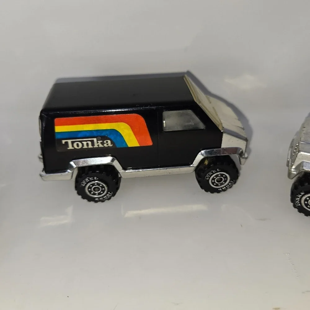 Tonka Chrome Rainbow Pressed Steel Lot of 5 1979 4 x 4 Truck Jeep Van Race Car